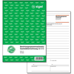 SIGEL Bewirtungskostenbeleg Formularbuch GB515