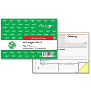 Sigel Formularbuch Quittung A6 quer selbstdurchschreibend VE=2x40 Blat