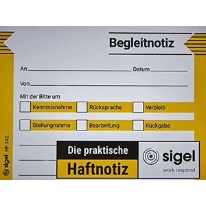 Sigel, Plakbriefje, Zelfklevend formulier "Begeleidend briefje", 100 x 75 mm, 50 vellen (100 x 75 mm)