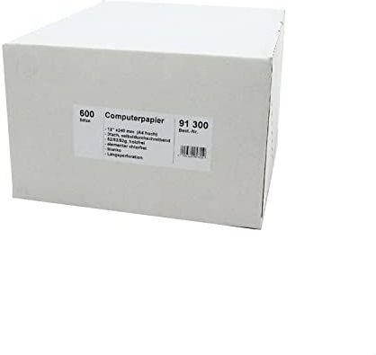 Eindeloos Papier - 3-voudig - 12 inch x 240 mm - A4 Hoog - 600 Sets LP, SD