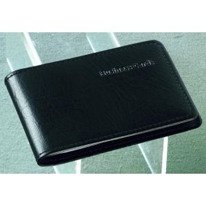 Sigel visitekaartmap - 110x75x12mm - zwart kunstleer - voor 40 kaarten - SI-VZ170