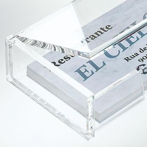 Sigel visitekaartbox - met deksel - voor 80 kaartjes - acryl glashelder - SI-VA112