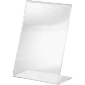 Sigel - tafelstandaard - A6 - glashelder - schuin - L-standaard - acrylkaarthouder - SI-TA214