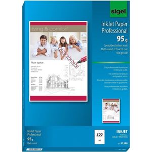 SIGEL Ip288 printerpapier voor inkjetprinters, DIN A4 (21 x 29,7 cm), 200 vellen