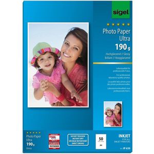 Sigel inkjet fotopapier - Ultra - A4 hoogglans - 190 grams - 50 vel - SI-IP639