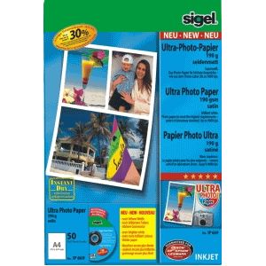 Sigel InkJet-Ultra-Photo-Papier seidenmatt 190g 50 Blatt