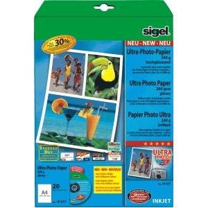 Sigel inkjet fotopapier - Ultra - A4 - hoogglans - 260 grams - 20 vel - SI-IP677