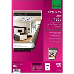 Sigel - Fotopapier - A3 - Hoogwit Glans - 135gr - 200 Vel