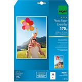 Sigel inkjet fotopapier - Everyday plus - A4 - hoogglanzend - 170 grams - 50 vel - SI-IP714
