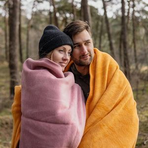 Ibena - Porto - Deken - Geel - 150x200 cm - Katoenmix - Zacht en Warm