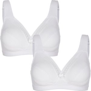 Kleur - Bralette - Wit - 95% Katoen, 5% Polyamide