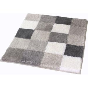 Kleine Wolke Badmat ""Caro"", 55 x 65 cm, grijs/wit