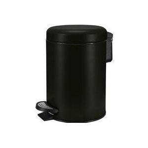 Afvalemmer voor badkamer, zwart, materiaal: roestvrij staal/PP, afmetingen: emmer 3 liter