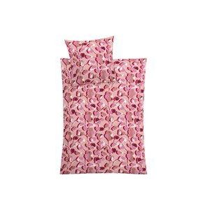 Kleine Wolke Catalonia beddengoed, katoen, rood, 155x220 cm (80x80 cm)