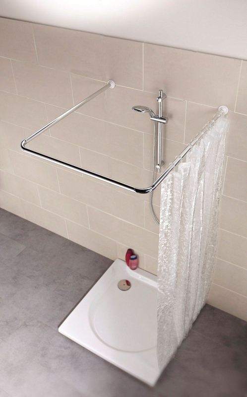 Kleine Wolke Douchegordijnstang Universeel Ø 25 mm 345101001 RVS