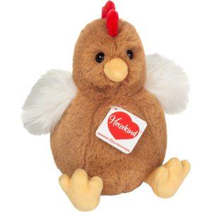 Knuffeldier Kip - zachte pluche stof - premium kwaliteit knuffels - bruin - 18 cm - Knuffel boederijdieren