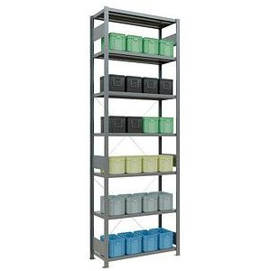 SCHULTE Schwerlastregal MULTIplus 250 12942 silber 100,0 x 40,0 x 300,0 cm