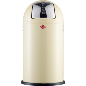 Wesco Pushboy - Afvalemmer - Amandel - 50 Liter - Hoogwaardig Staal