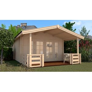 Weka Tuinhuis Met Overkapping 137 Type B Gr2 380x580cm | Tuinhuizen