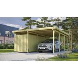 weka Einzelcarport "607 Gr.3", Holz, 270 cm, braun, inkl. XXL Geräteraum