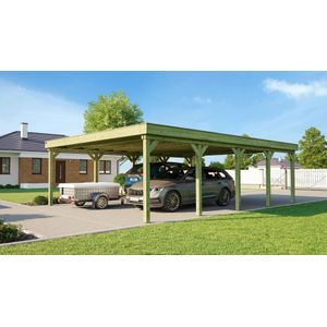 Weka Dubbele Carport 609 Gr.2 Eiken 604x812cm