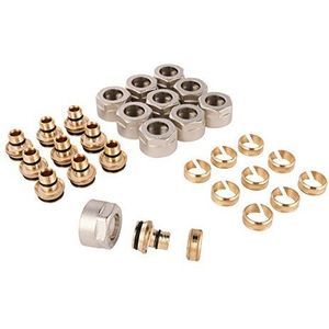 WIROFLEX Klemring-adapter voor Wiroflex buis, set van 10, schroefsysteem, fitting, 3/4 A x 20 mm, voor meerlaagse composietbuis