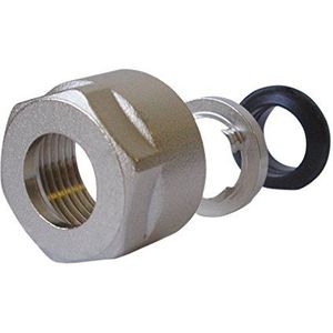 Wiroflex 26049 7 klemring-adapter voor roestvrij staal en koperen buis schroefsysteem geschikt voor meerlaagse verbindingsbuis 3/4 inch A x 18 mm 3/4 inch A X 18 Mm