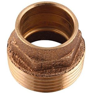 Sanitop-Wingenroth 11163 8 roodgegoten overgangsnippel nummer 4243G, 1 stuk, 22 mm x 1 inch AG