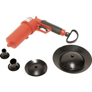 Rothenberger Druklucht Ontstopper Bad - Douche - WC -  Industrial Perslucht Buisreiniger Incl. 4 Rubberen Adapters