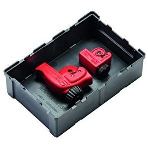 Rothenberger 1000002191 MINICUT PRO en Mini MAX | buissnijder met zeer kleine werkradia voor moeilijk bereikbare plaatsen | herbruikbare ROBOX | voor verschillende soorten buizen Ø 3-28 mm, rood