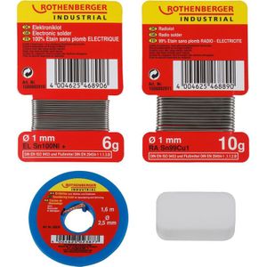 Rothenberger Soldeertin Set - Elektronica / Radio Soldeer - 4-delig