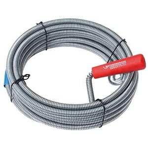 Câble de nettoyage de canalisations ROTHENBERGER Industrial 5 m, en acier à ressort, Ø spirale : 9 mm, avec foret de retour et manivelle, Tuyaux en plastique, en fonte ou en grès, 072984E