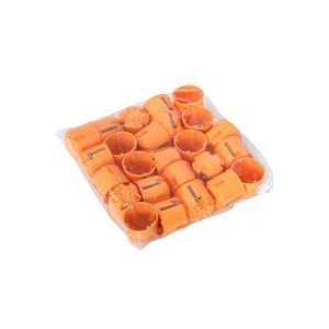 Meister Hollewanddoos inbouw - 60 mm diep - oranje - 25 stuks - Ø 68 mm freesgat - voor het inbouwen van schakelaars en stopcontacten/aansluitdoos/schakeldoos/hollewand-apparaatdoos / 7464150