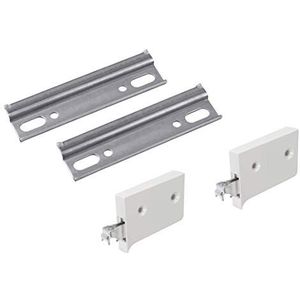 Metafranc Kastophangset - Incl. 2 kasthangers (rechts en links) & 2 ophangrails - Voor het eenvoudig ophangen van hangkasten/kasthouder/kastdrager/wandophanging / 353006,