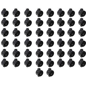 Meister schakeldoos inbouw-40 diep-zwart-50 stuk-60 mm diameter-Voor inbouw van schakelaars & stopcontacten/inbouwdoos met tunnelstukken/apparatendoos/verdeeldoos / 7460020