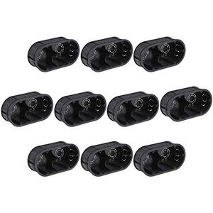 Meister Schakeldoos 2-voudig - inbouw - 45 mm diep - zwart - 10 stuks - 145 x 75 mm - Voor de inbouw van schakelaars en stopcontacten/inbouwdoos dubbel/apparaatdoos/aansluitdoos / 7460740