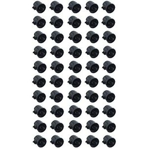 Meister Schakeldoos inbouw - 60 mm diep - zwart - 50 stuks - 60 mm diameter - voor het inbouwen van schakelaars en stopcontacten/inbouwdoos met tunnelaansluitingen/apparaatdoos/aansluitdoos /