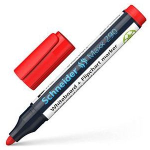 10 x Schneider Whiteboard- und Flipchartmarker 290 rot