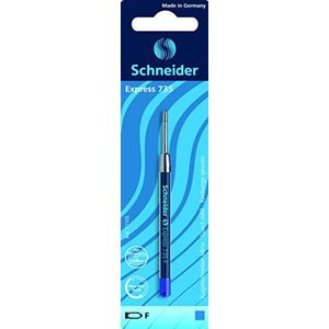 Schneider 77105 Express 735 Balpenvulling (onuitwisbaar, lijndikte F, blauw) 1 stuk in blisterverpakking