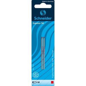 Schneider balpenvulling - Express 56 - M - rood - blister a 2 stuks - S-77151