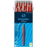 Schneider Office Balpen, intrekbaar, navulbaar, met rode inkt, 20 stuks