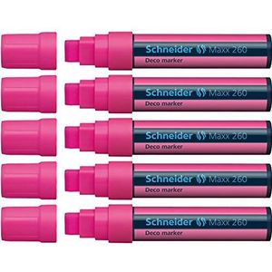 Schneider krijtmarker Maxx 260 fluorroze doos a 5 stuks - roze S-126009