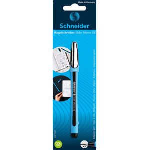 Schneider Slider Memo XB balpen met dop, lijndikte XB, schrijfkleur: zwart, Made in Germany