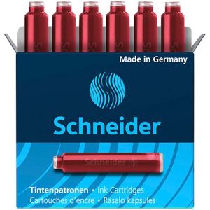 6 Inktpatronen Schneider rood