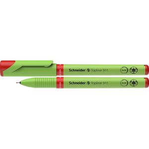10 x Schneider Fineliner Topliner rot