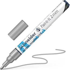 Schneider acrylmarker - Paint-it 310 - lijnbreedte 2mm - zilver - S-120154