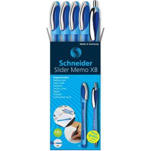 Schneider balpen Slider Memo penpunt XBmm 4 stuks + 1x gratis Slider Rave0275