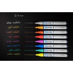 Schneider metallic marker - Paint-it 010 - lijnbreedte 0.8mm - 4 stuks - S-ML01011502