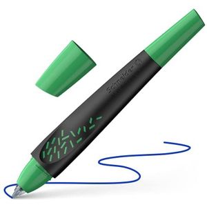 Schneider 188884 Breeze rollerball (van gerecycled kunststof, bekroond met de blauwe engel, schrijfkleur: koningsblauw, uitwisbaar) zwart-groen, medium