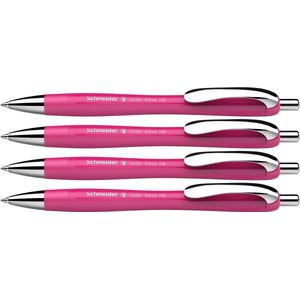 Schneider Kugelschreiber Slider Rave XB pink Schreibfarbe blau, 3 St. + GRATIS 1 Slider Rave XB pink